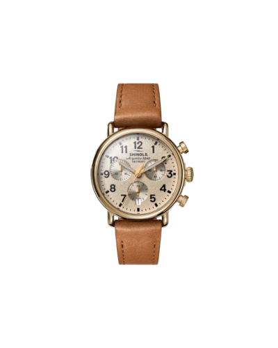 Runwell Chronograph 37mm Gold Cream Dial Watch