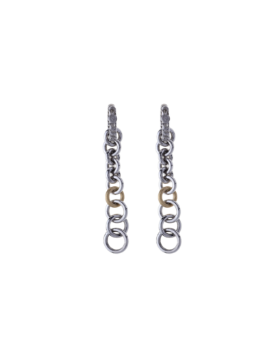 Silver and gold Plot earrings with mixed-metal design