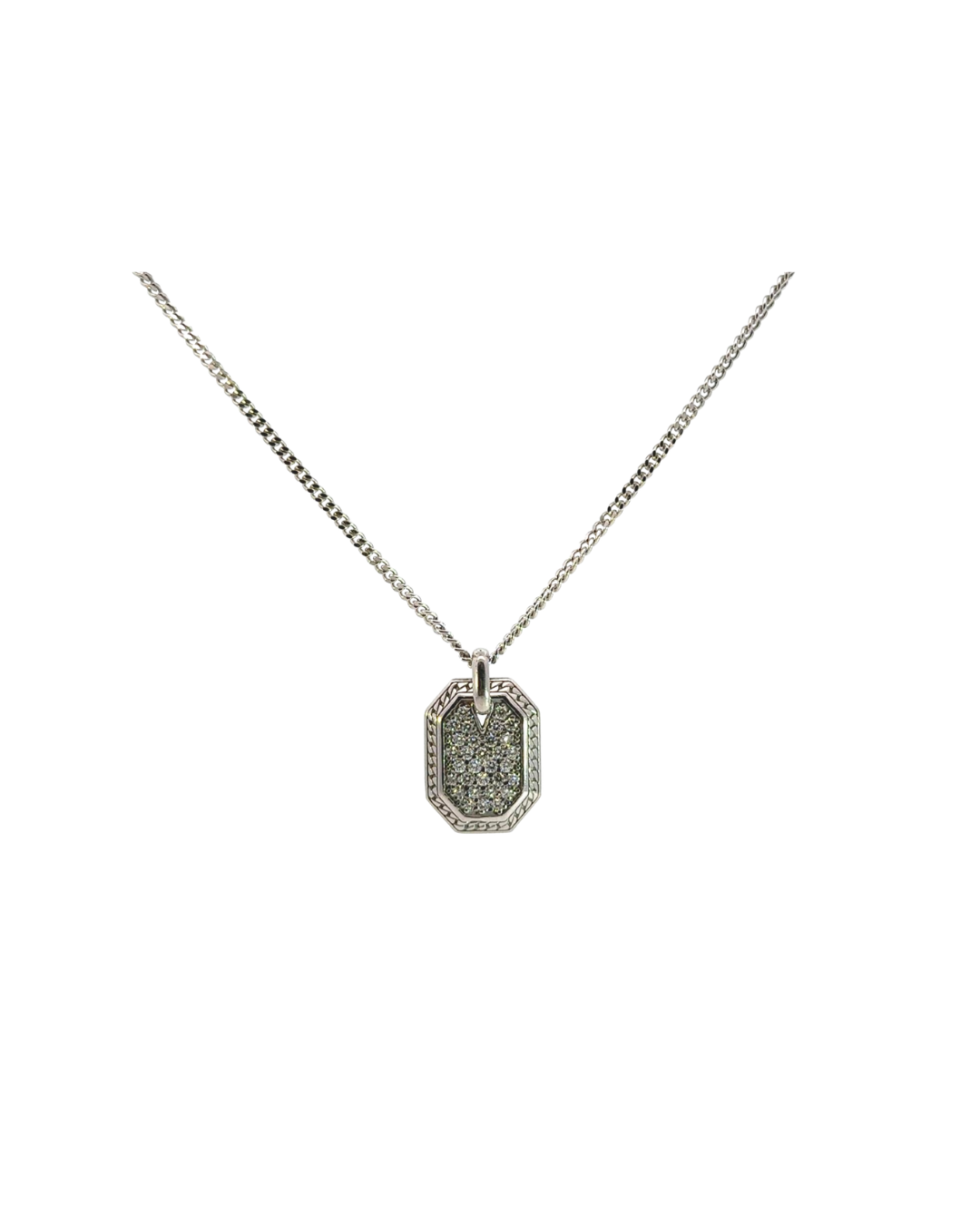 Success White Diamond Sterling Silver Necklace