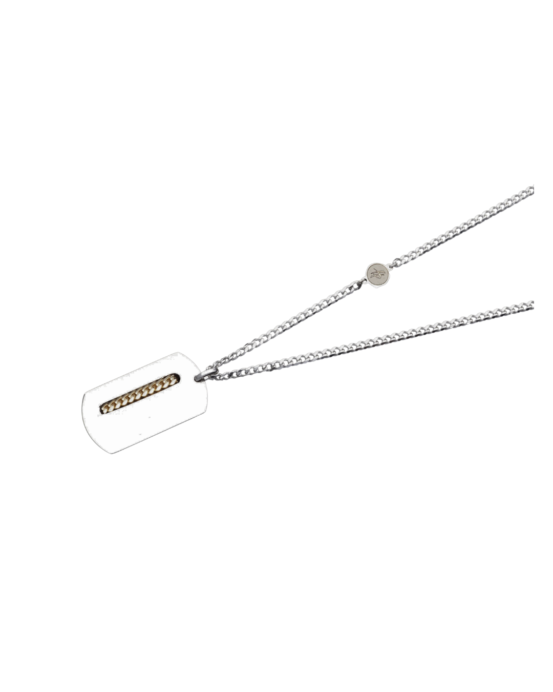 Essence Plate Necklace in Silver and Gold
