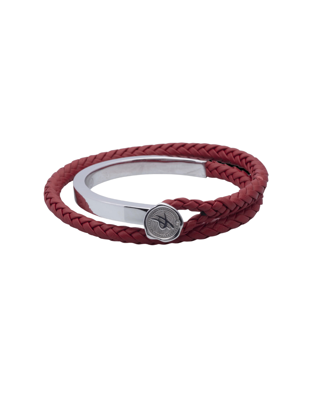 Sterling Silver Red Nylon Cord Bracelet