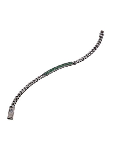 Flexibility Bracelet in Silver and Black Nylon