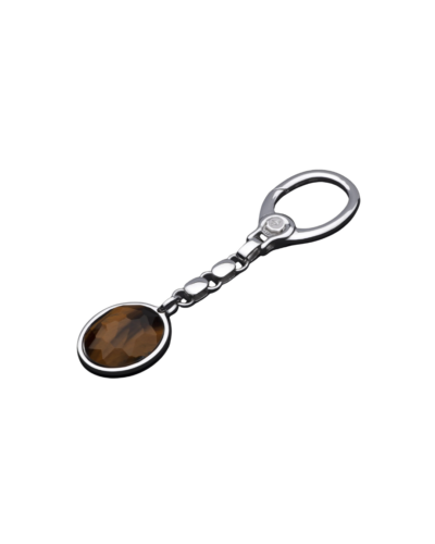 Charisma Tiger Eye Sterling Silver Keychain