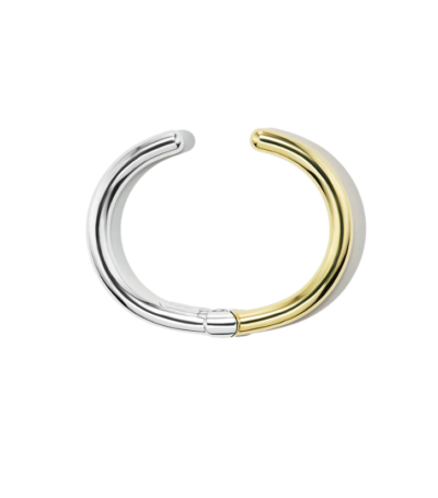 Sterling Silver & Brass Hinged Cuffling