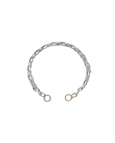 Sterling Silver and 14KYG Biker Chain Bracelet