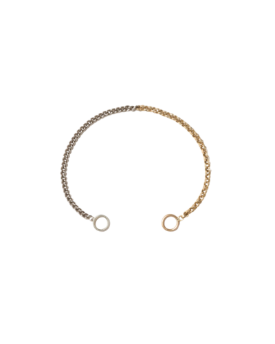SS & 14KYG Mixed Up Half & Half Chain Bracelet