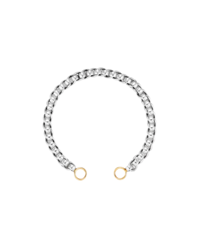 Sterling Silver and 14KYG Rolling Curb Bracelet