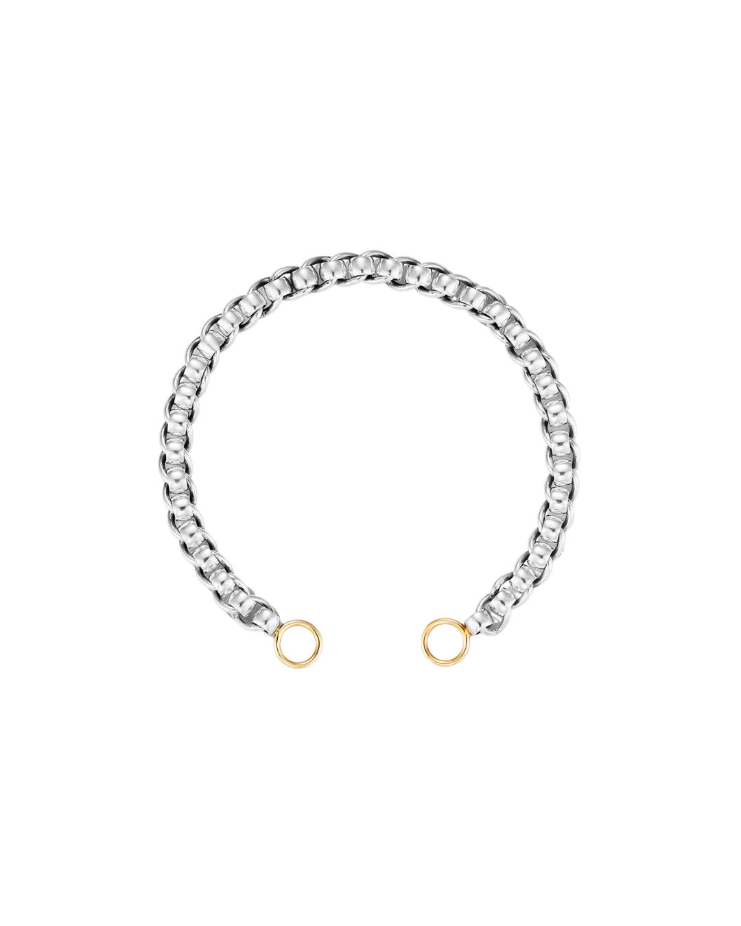 Sterling Silver and 14KYG Rolling Curb Bracelet