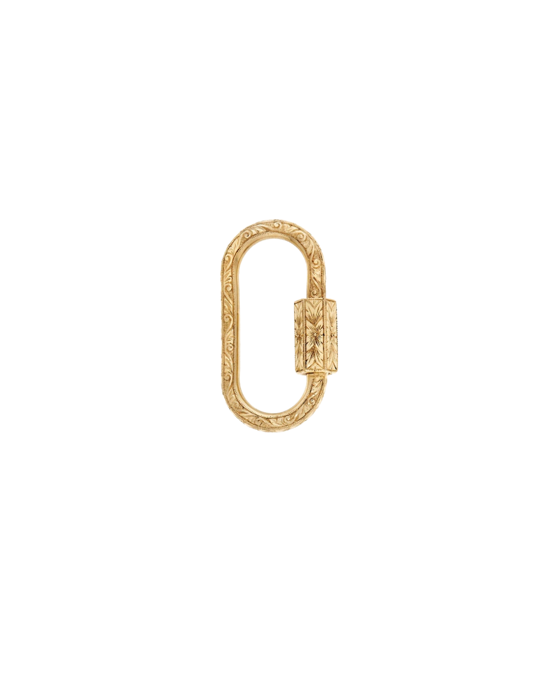 Marla Aaron 14K Yellow Gold Regular Engraved Lock