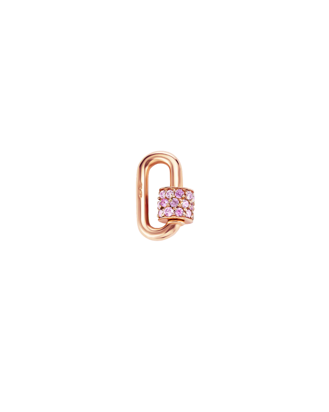 14KYG Chubby Baby Lock with Pink Tourmalines