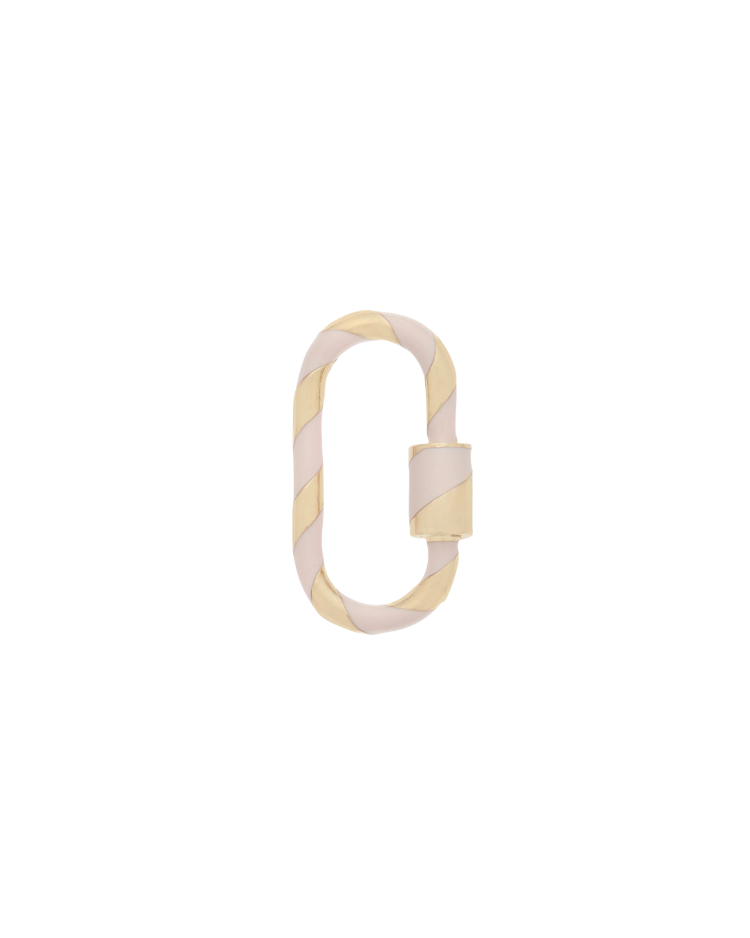 14KYG Medium Lock with Blush Enamel