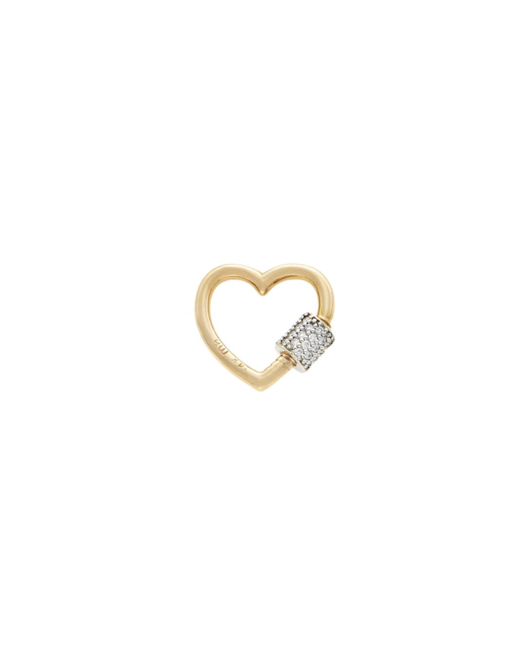 Stoned Baby Heartlock with Diamonds