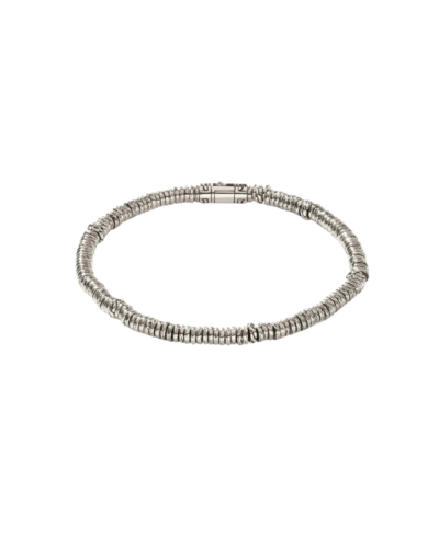 Heishi Bracelet, Sterling Silver, 4MM Size XL