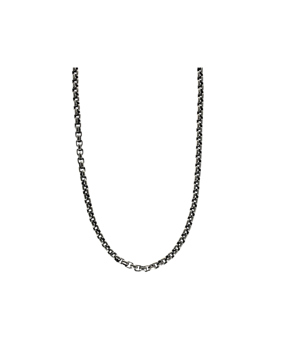 BOX LINK CHAIN W LOOP AND TOGGLE 24"