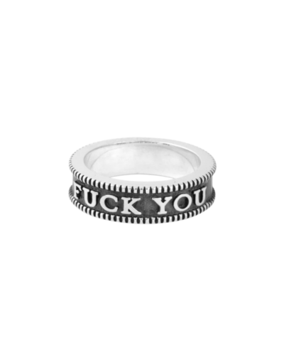 Fuck You Coin Edge Stackable Ring in Size 11