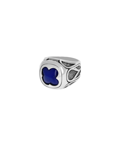 Lapis Stone Ring w/ Vatican Window Detail, Size 10