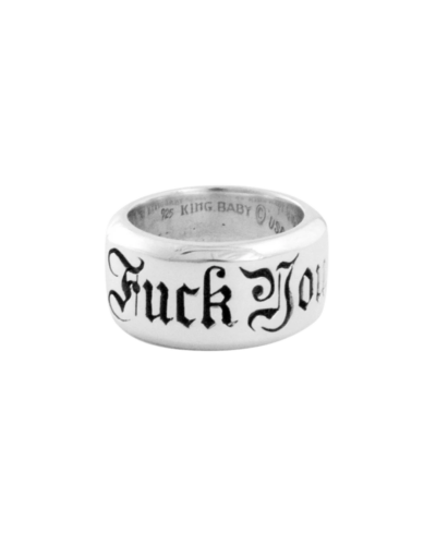 King Baby Sterling Silver Fuck You Ring  Size 10