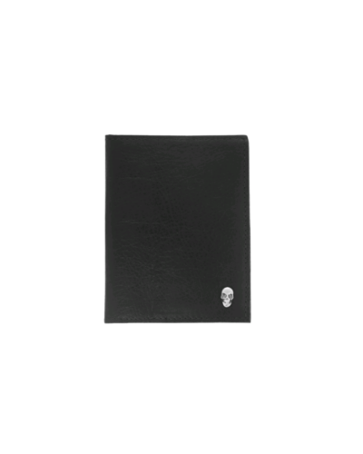 Passport Wallet with Silver Skull
