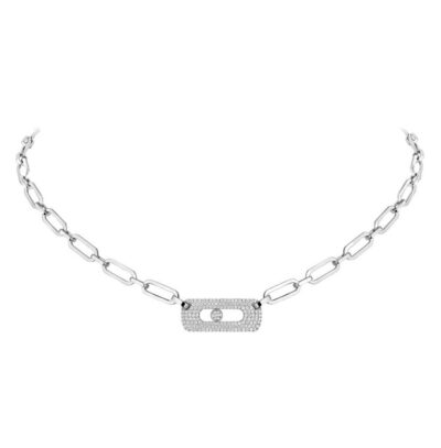 Move Link White Gold Necklace