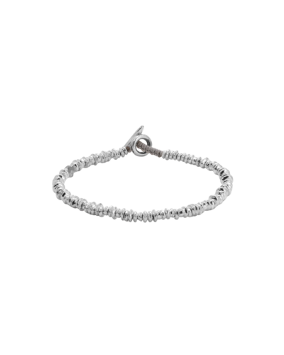 Pilla Sterling Silver Bracelet in Silver with Patterned Beads