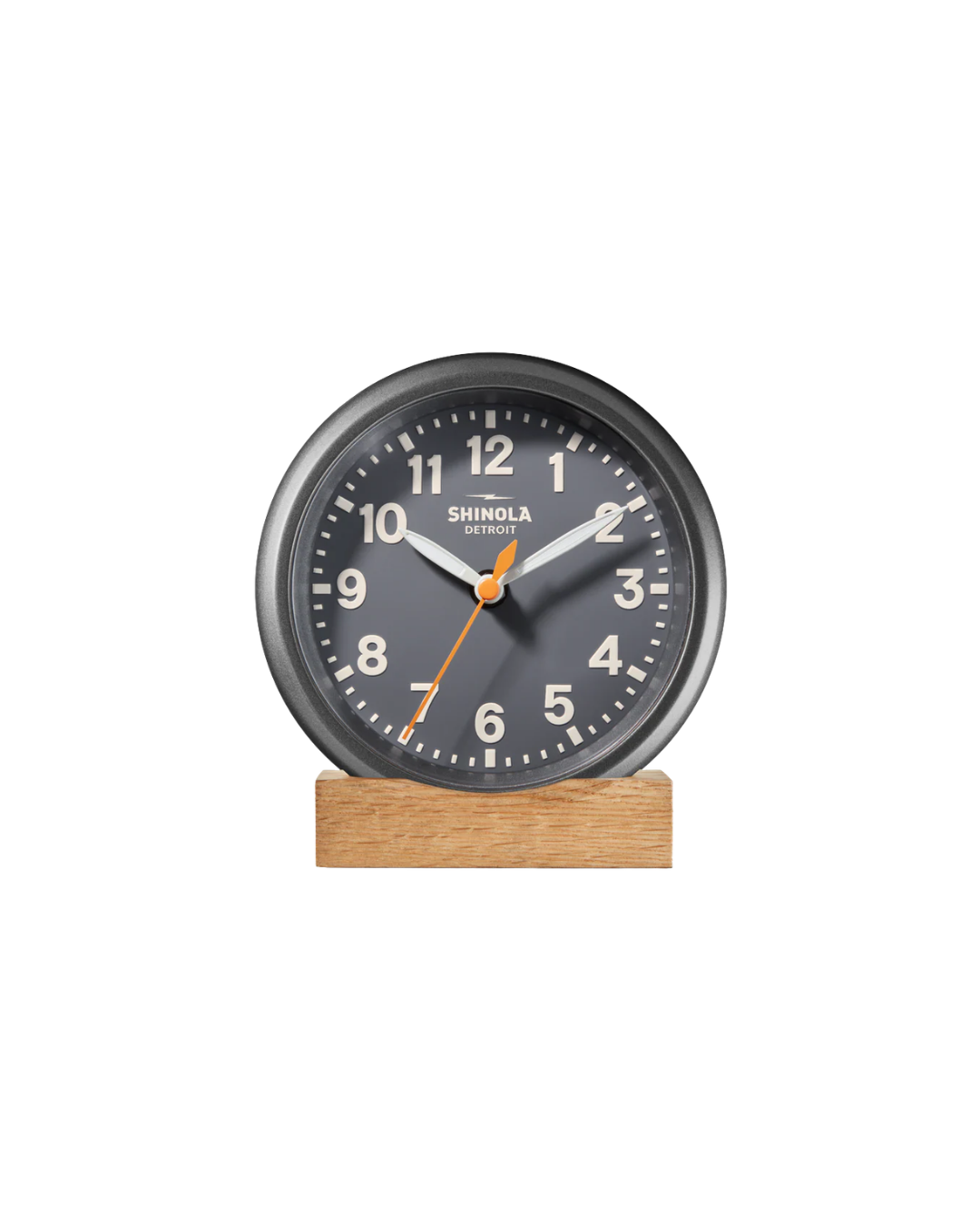 The Runwell Desk Clock in Gray