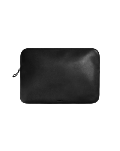 Leather Laptop Tech Case Black