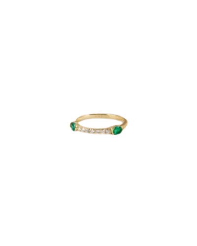 18KYG Emerald Ring