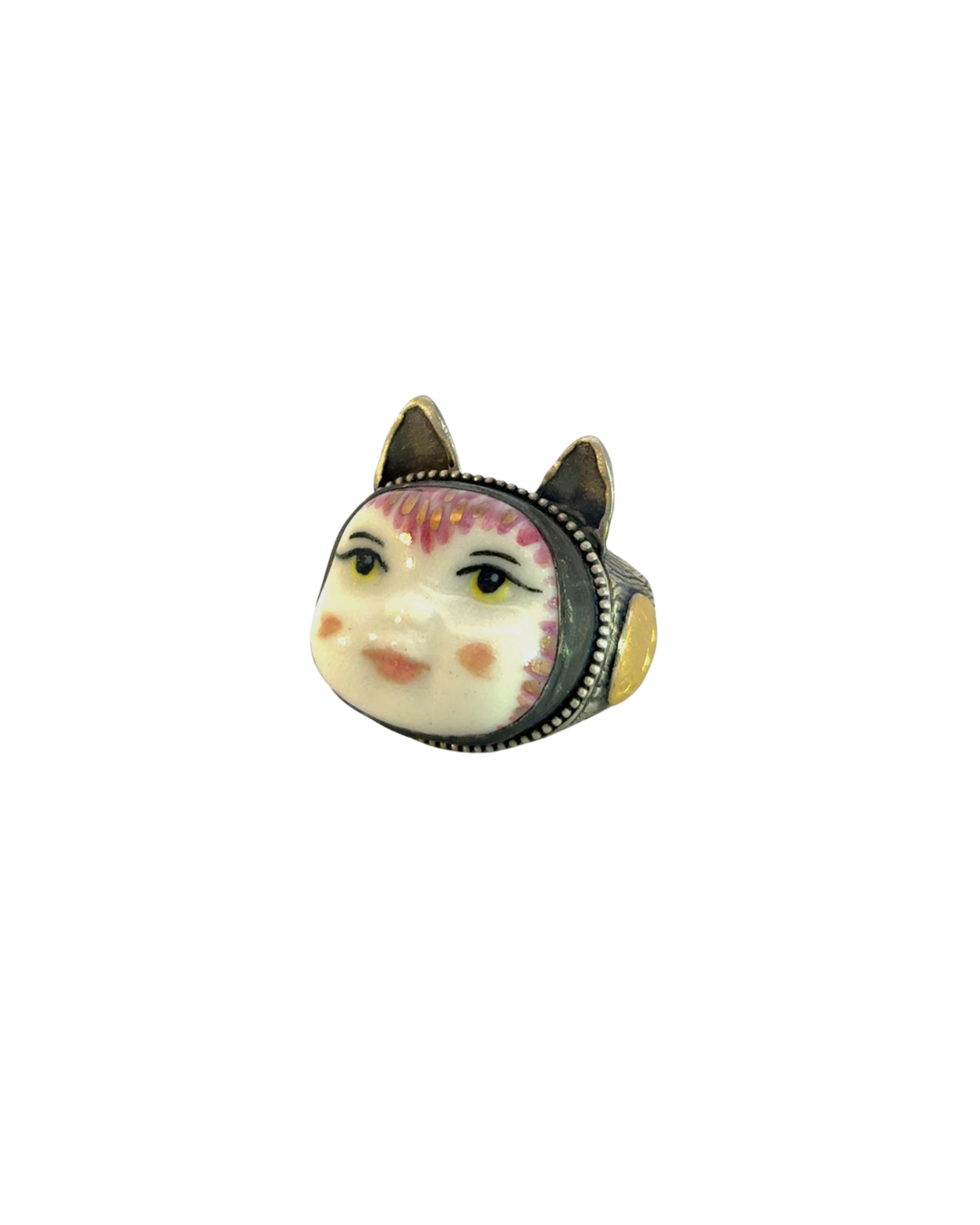 Melinda Risks Fox Doll porcelain ring