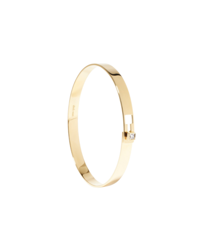 Danhov 18YG Diamond Pcut Serrure Carree Bracelet 19CM