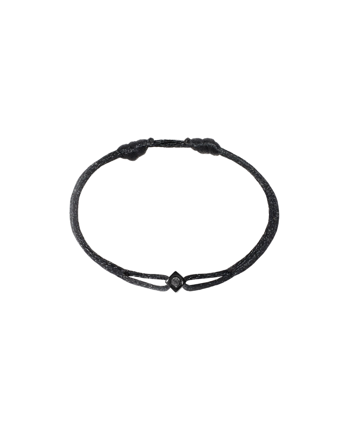 Le Cube Diamant Black Titanium Cord Bracelet