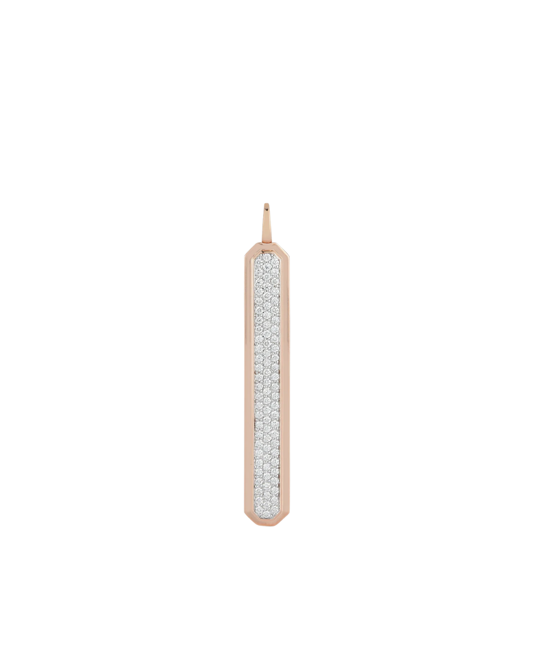 Carrington 18K Rose Gold and Diamond ID Bar Charm