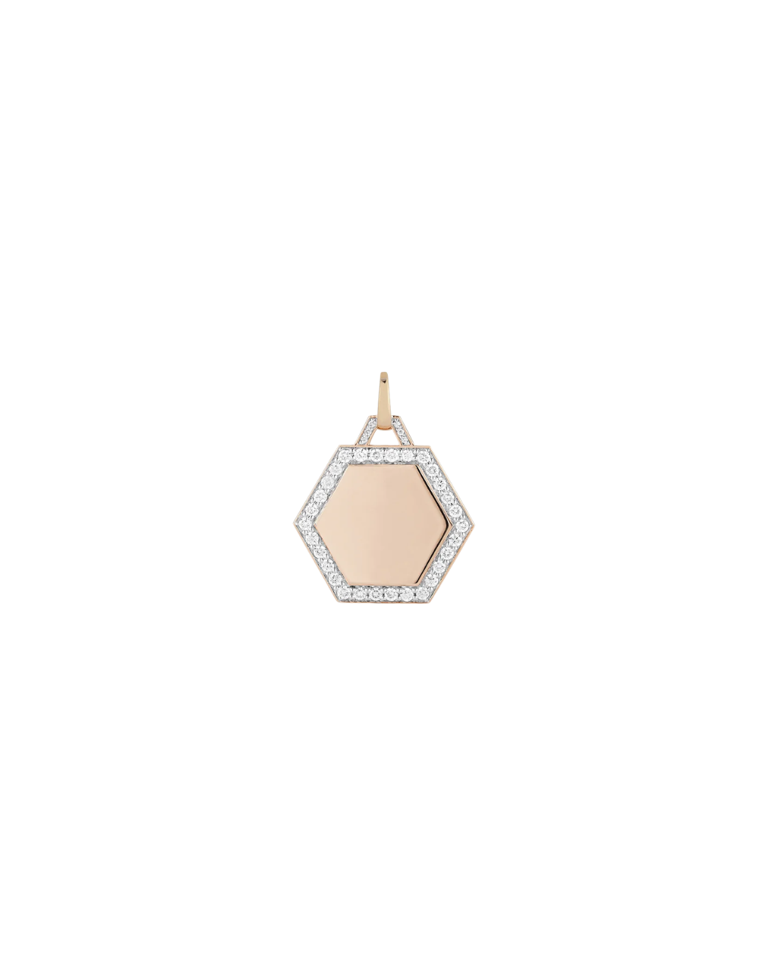 Bell 18K Diamond & Rock Crystal Hexagon Charm