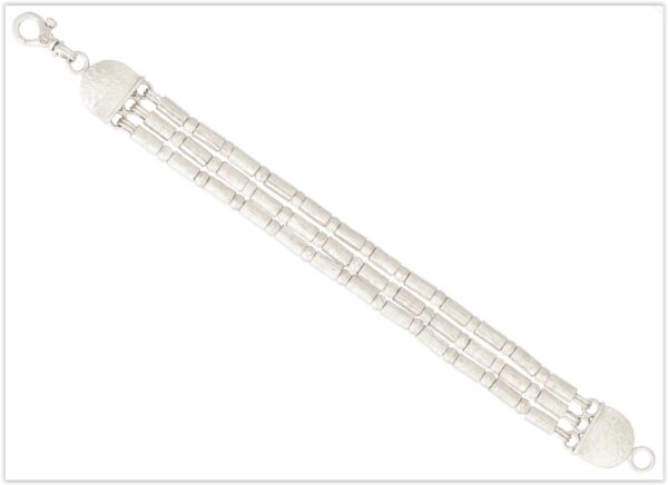 Gurhan Silver Vertigo Triple Strand Diamond Bracelet White Rhodium Sterling Silver