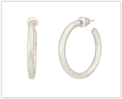 Gurhan Silver Hoopla Hoop Earrings White Rhodium Sterling Silver