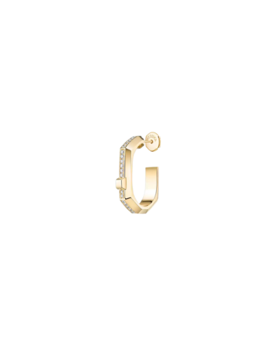 Messika Moderniste Single Pavé Hoop Earring Small Diamonds 18KT Yellow Gold