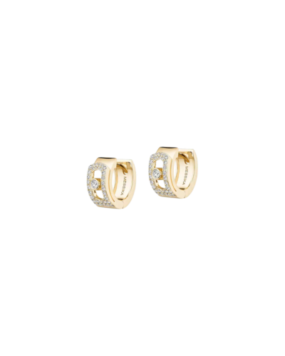 Messika Move Noa Pavé Diamond Hoop Earrings Diamonds 18KT Yellow Gold
