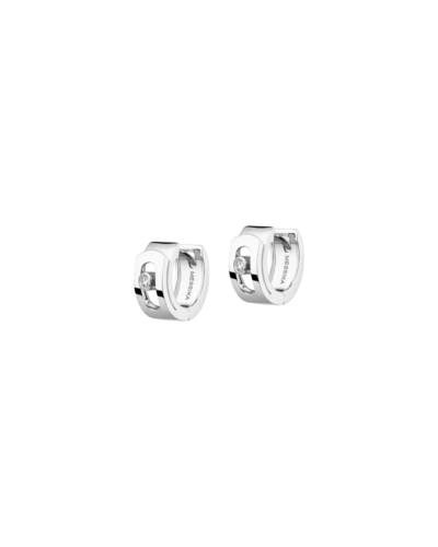 Messika Move Noa Diamond Hoop Earrings Diamonds 18KT White Gold