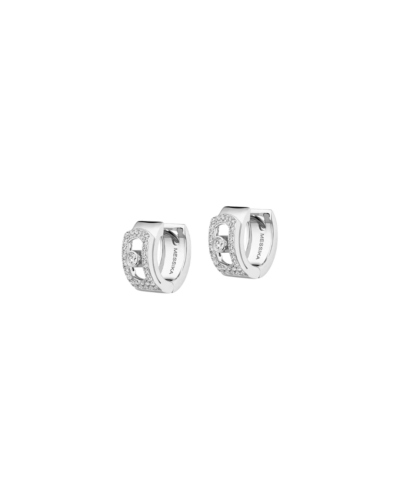 Messika Move Noa Pavé Diamond Hoop Earrings Diamonds 18KT White Gold