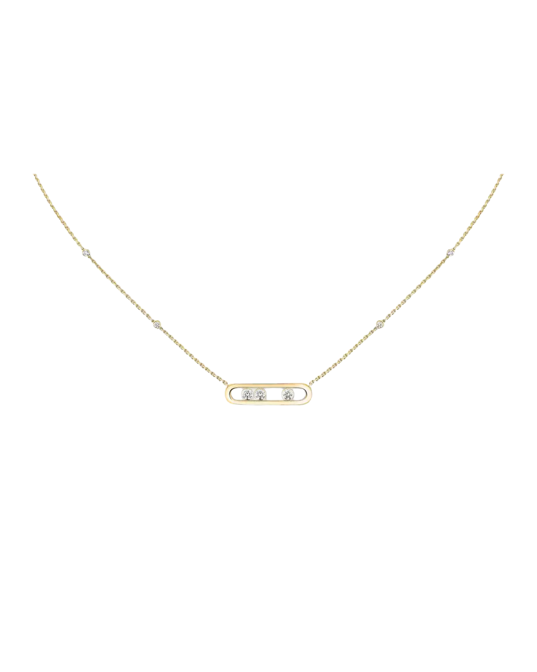 Messika Baby Move Diamond Necklace Yellow Gold 18"