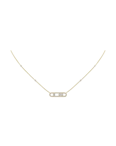 Messika Baby Move Pavé Diamond Necklace Yellow Gold 18"