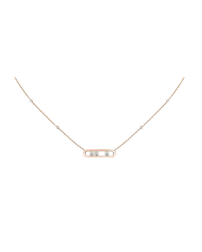 Messika Baby Move Diamond Necklace Rose Gold 18"