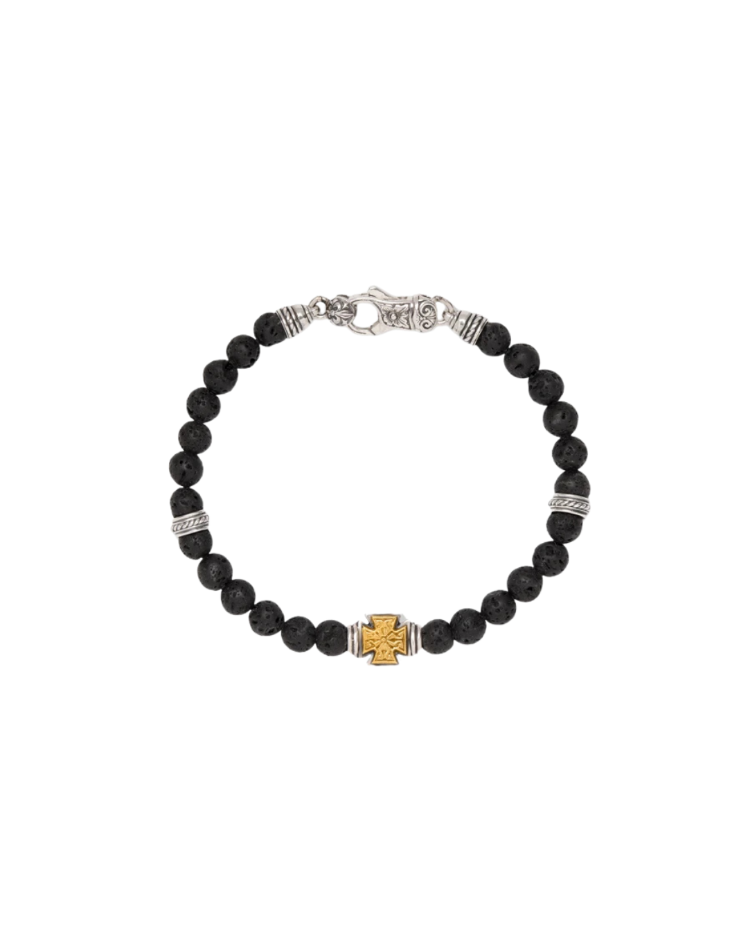 SS Bronze Boatswain Bead Bracelet 8''