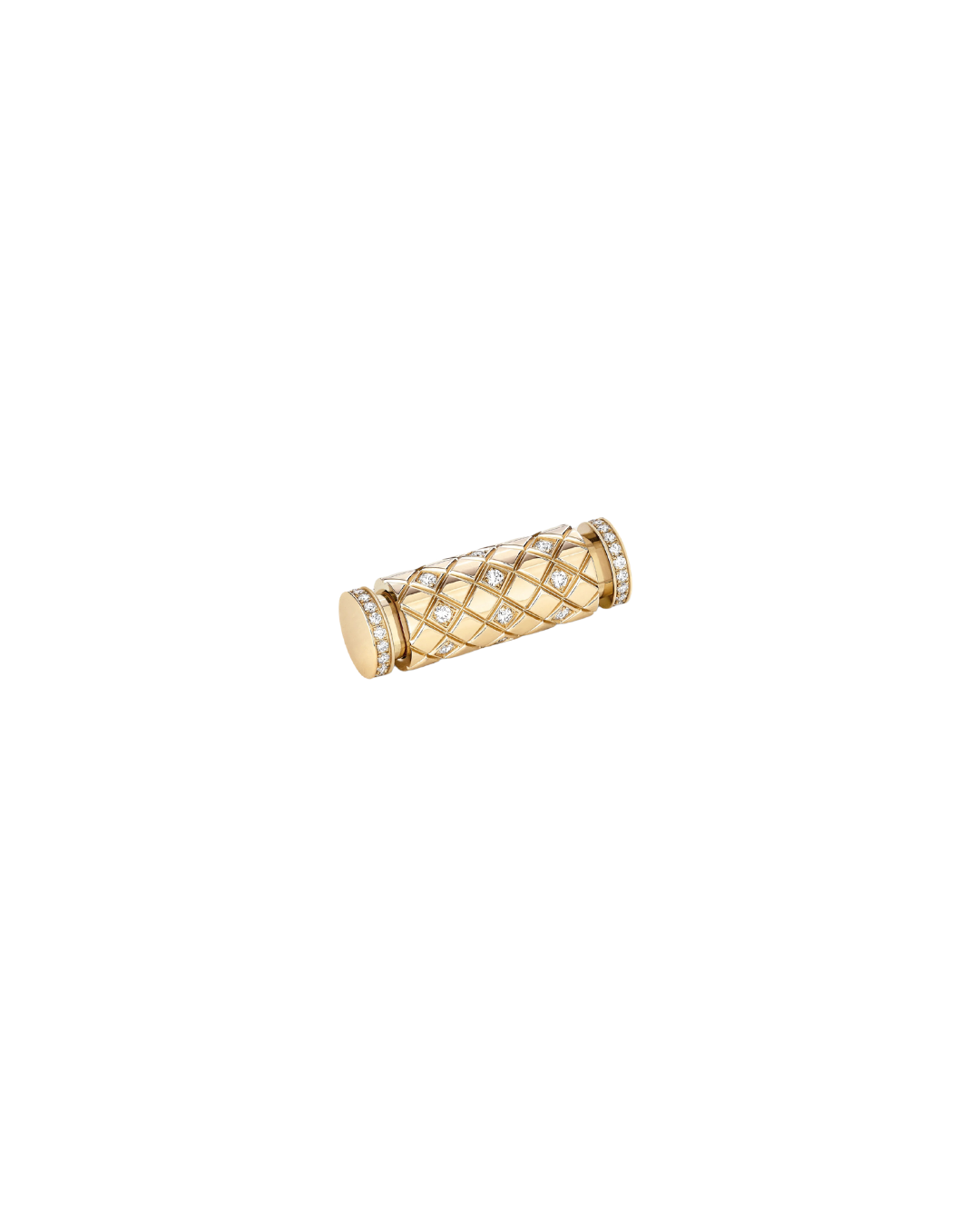 18KYG Semi-Paved Latch Pendant with Diamonds