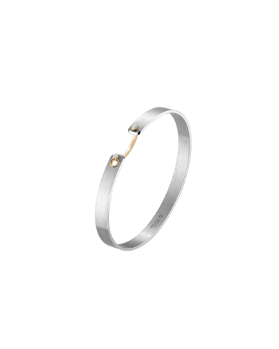 Paris From The Sky GM Mood Bangle with Black Diamonds
