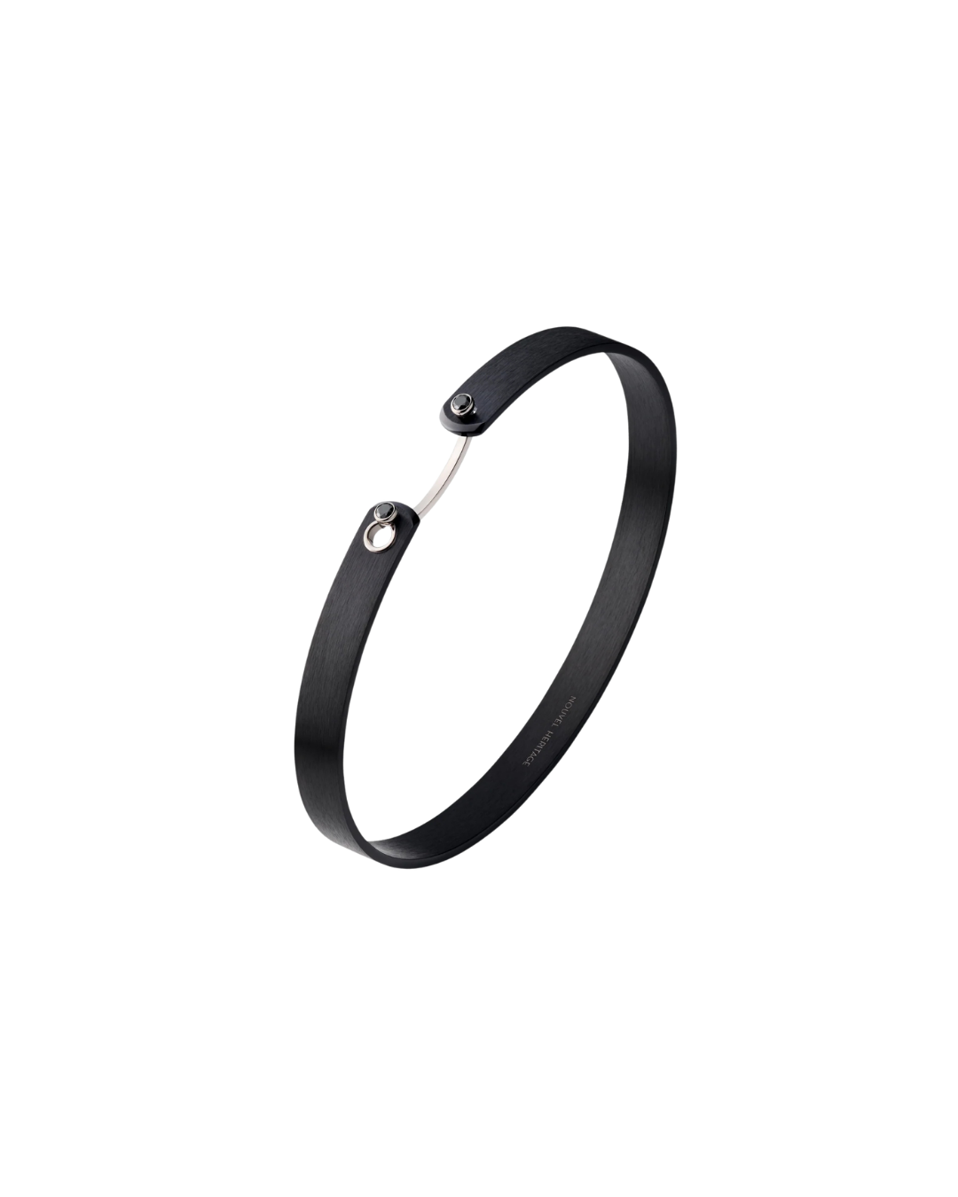Midnight In Manhattan GM Mood Bangle with Black Diamonds Size Large