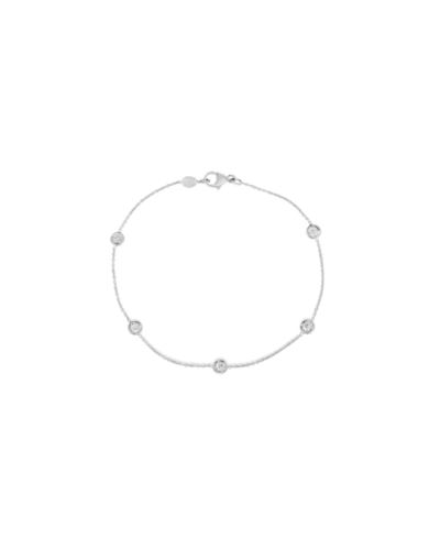 Diamonds by the Inch White Gold 0.25 Carats Five Station Bracelet