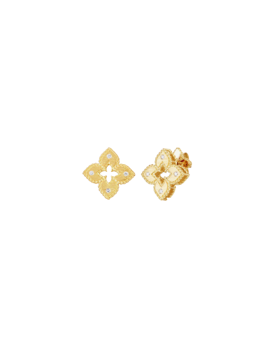 Roberto Coin's 18K Yellow Gold Petite Venetian Princess Stud Earrings