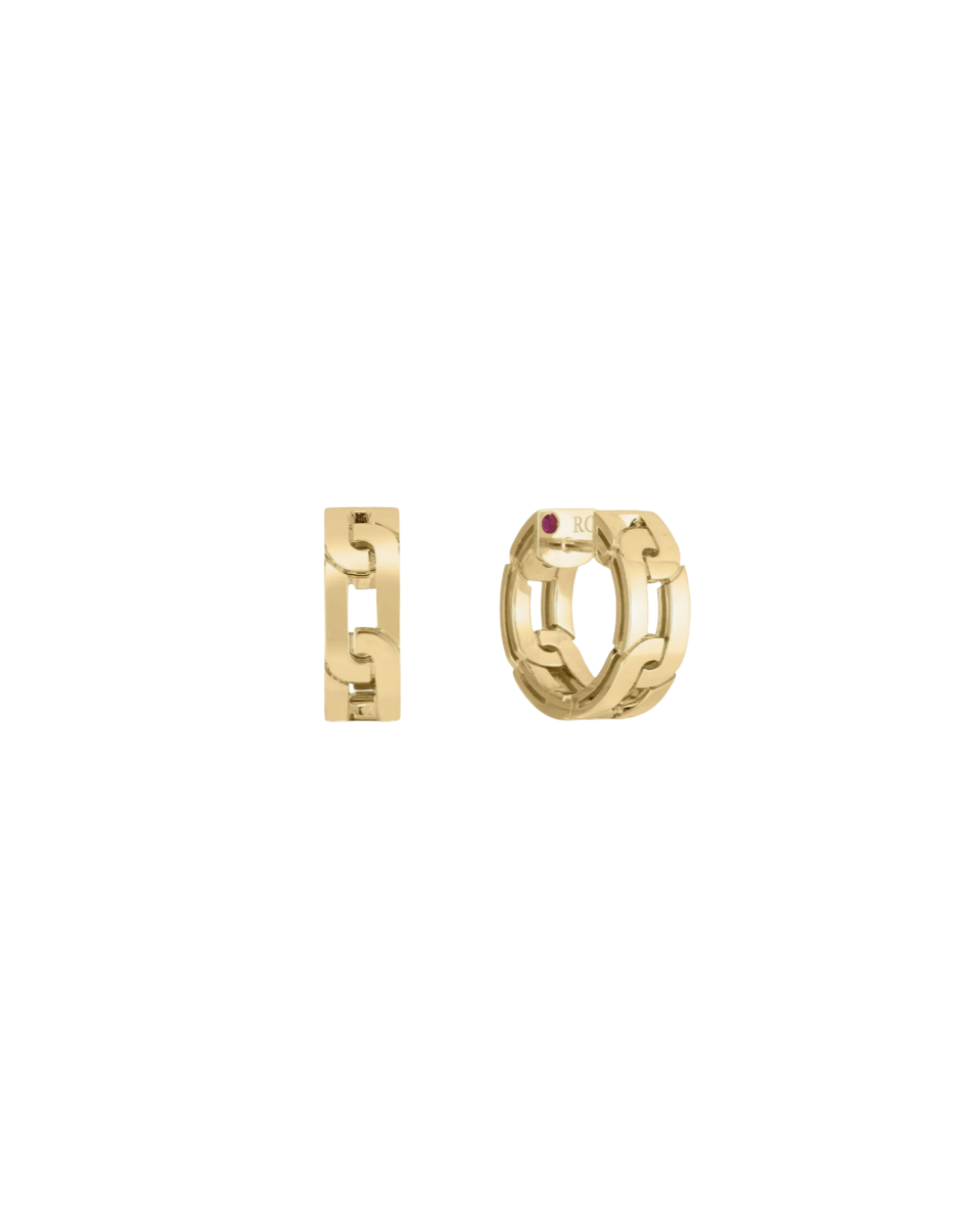 18KYG Navarra Small Hinged Hoops