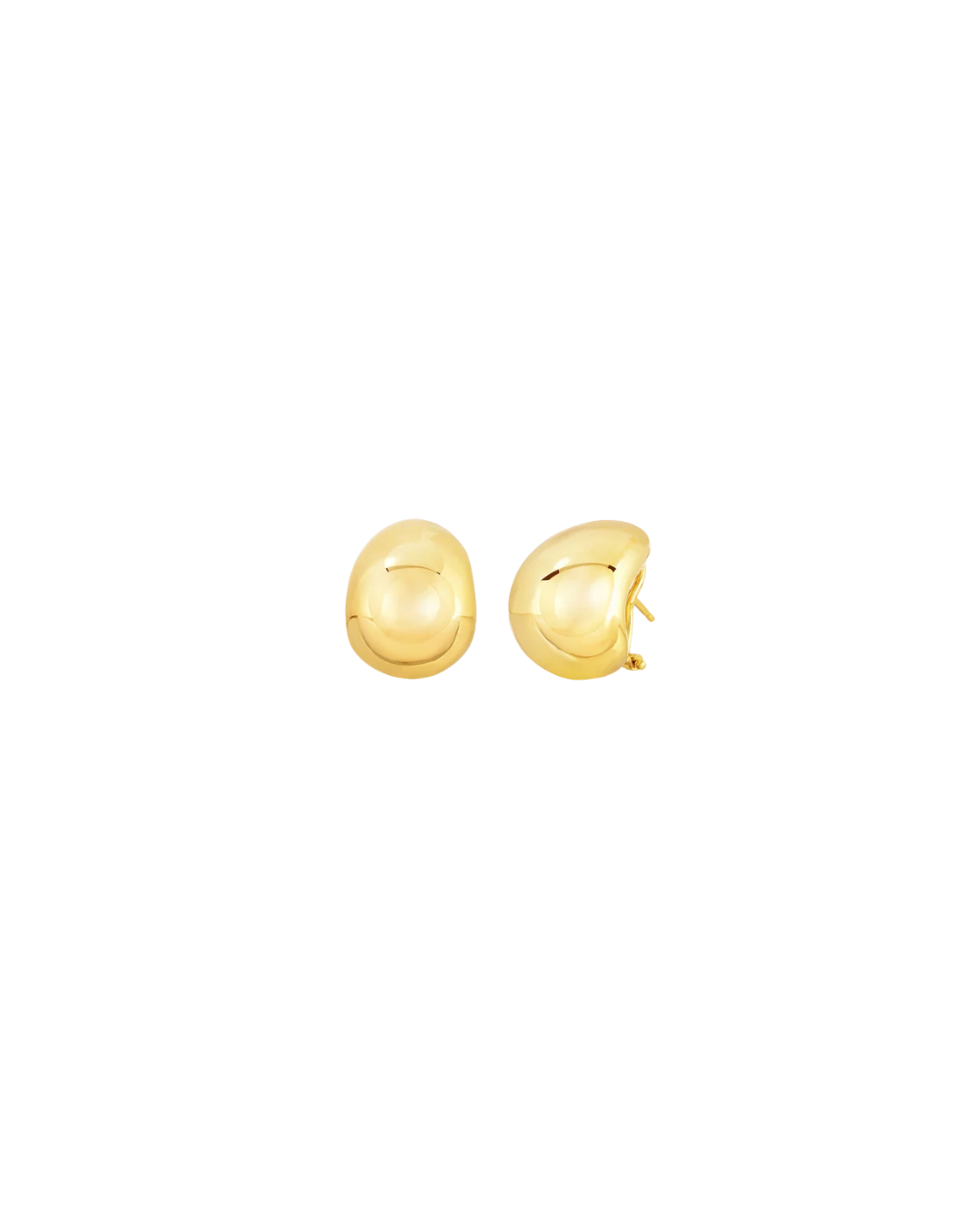 18K Yellow Gold Dome Earrings