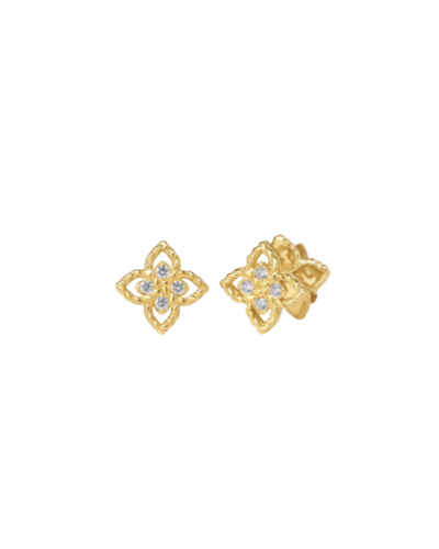 Roberto Coin Princess Flower Mini Stud Earrings